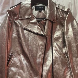 Silver/Gray leather jacket